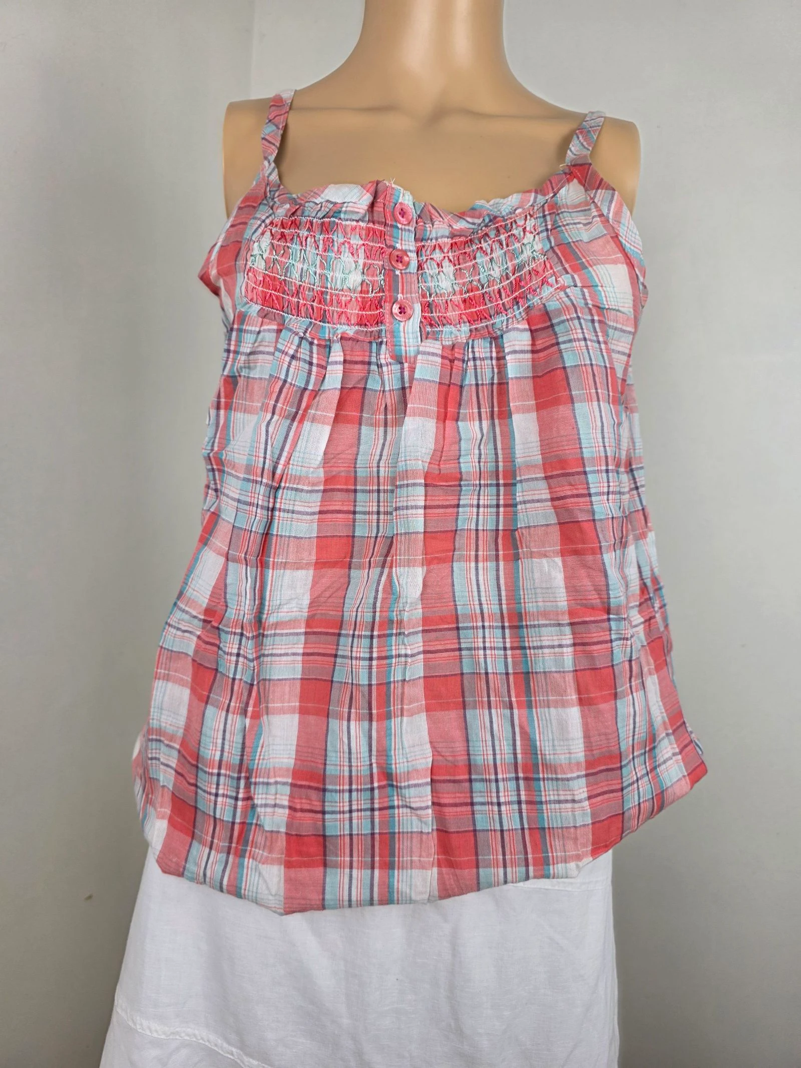 Top à bretelles / Caraco madras coton 🍒y2k vintage 2000's🍒taille 38